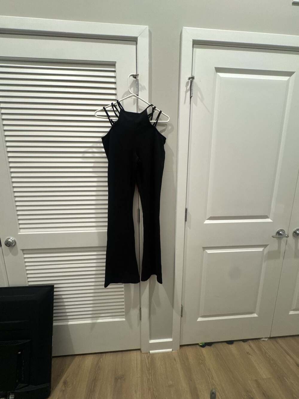 Black Strappy Cut-Out Wide Leg Jumpsuit